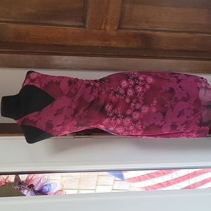 S - Faith Passion Halter Cranberry Color Dress Polyester Made in USA